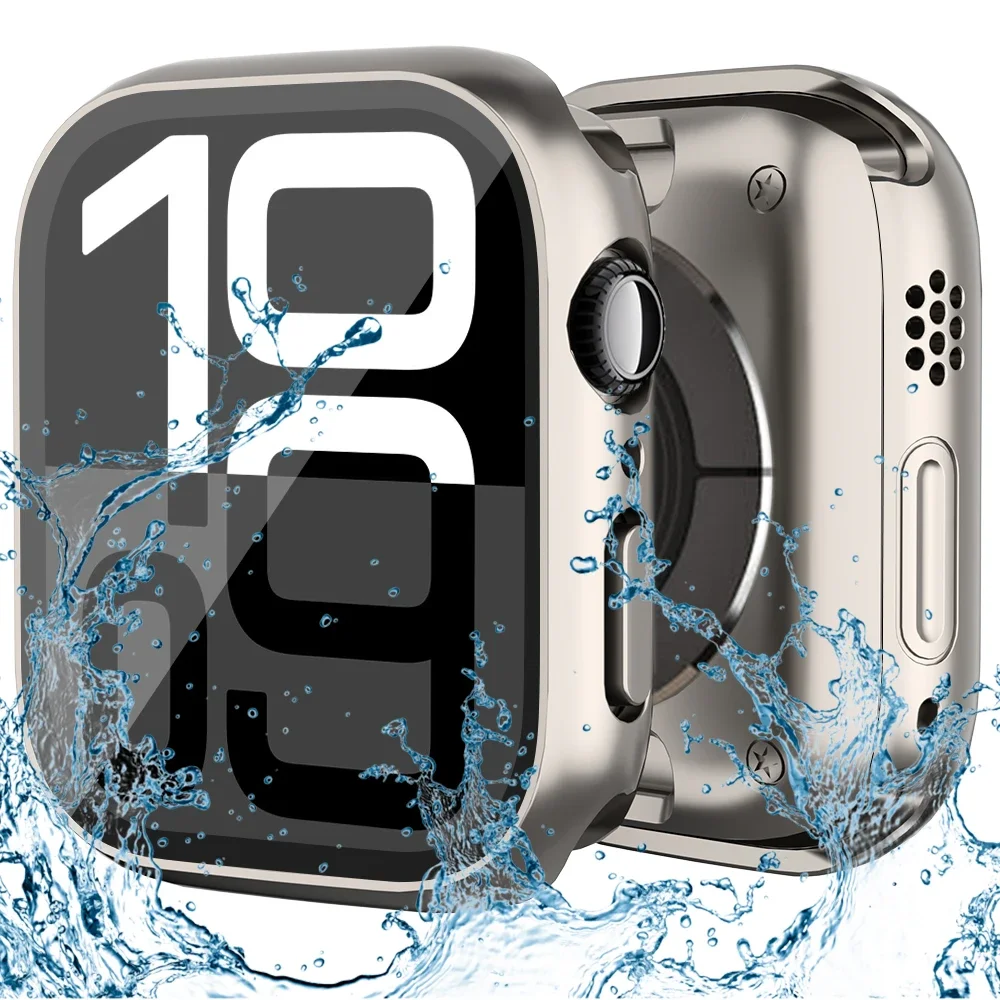 All-in-One 360° Protective Apple Watch Case with Tempered Glass Screen Protector