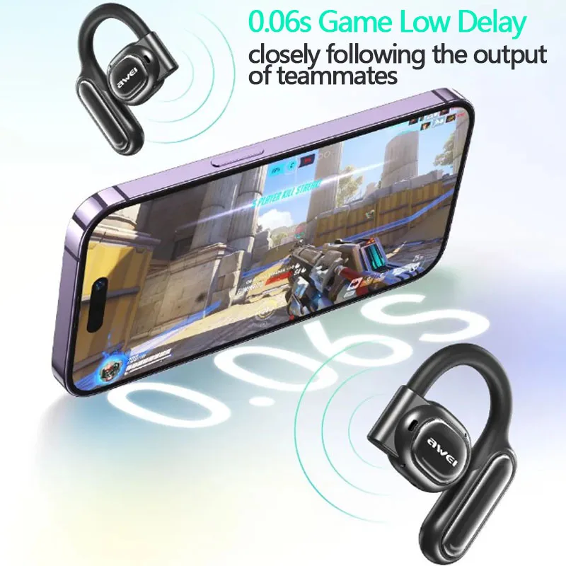 Awei TZ6 OWS Air Conduction Bluetooth Earphones V5.3 ENC Wireless