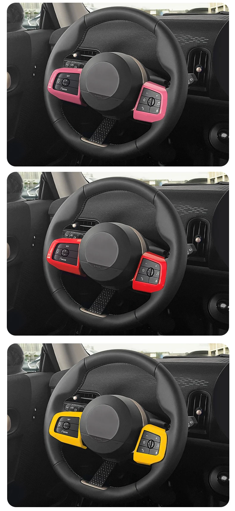 Für Mini Cooper F65 F66 F67 E/SE J01 Aceman J05 U25 Countryman Auto Lenkrad Mittelkonsole Tastenabdeckung Auto Zubehör – Detail 12