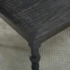 Urban Style Counter Height Dining Set Table and 6 Chairs Solid Wood Grey Button Tufted Back Stately Turned Legs Driftwood Finish 3