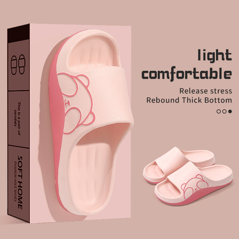 Ladies' new summer outdoor soft soled one-piece slippers, bathroom shower, non slip, home, couple slippers