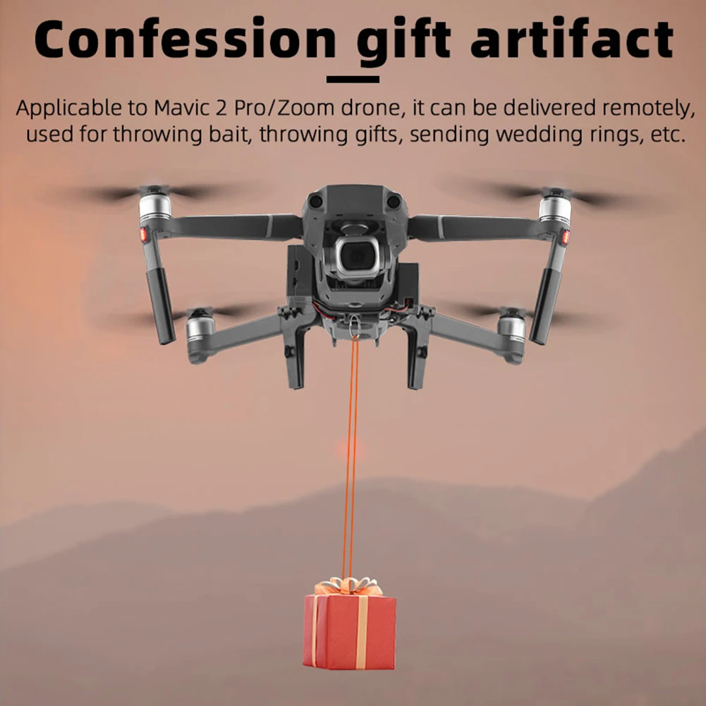 Quick Release Airdrop Delivery Transport USB Rechargeable Wedding Ring Gift Deliver for DJI Mavic 2 Pro / Zoom Drone