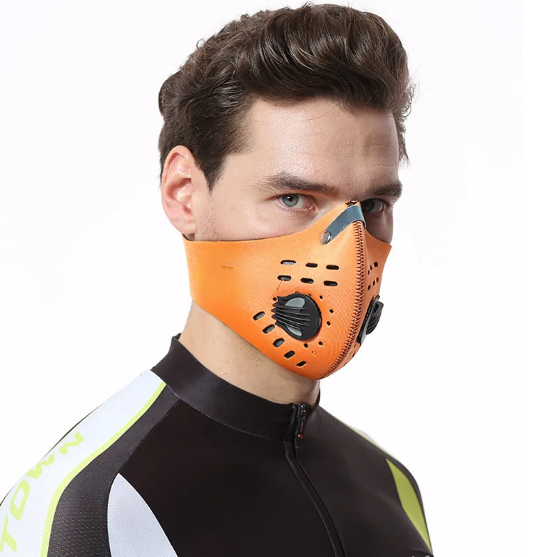 Men's Outdoor Sports Reusable Dustproof Face Mask with Activated Carbon Filter