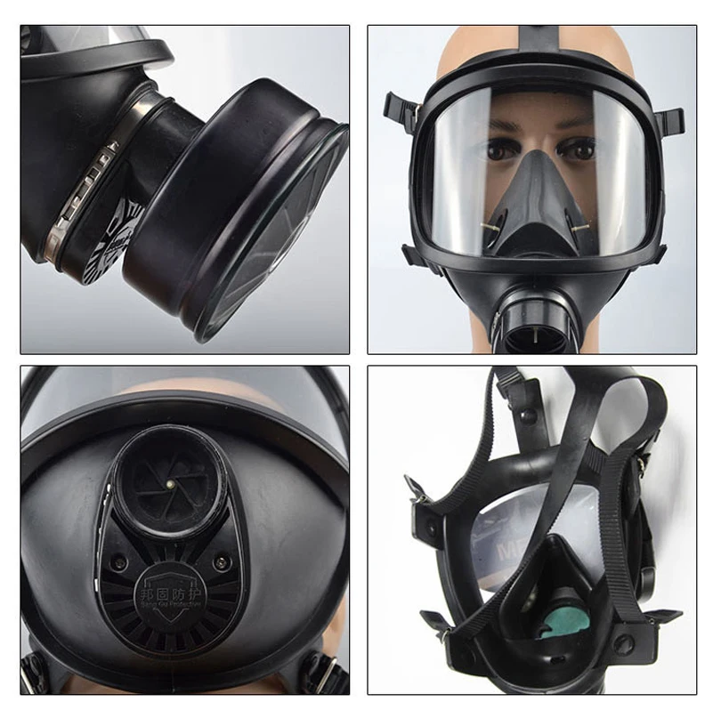 Large field of View Chemical gas mask Self-priming full face mask Classic gas masks biological and radioactive contamination