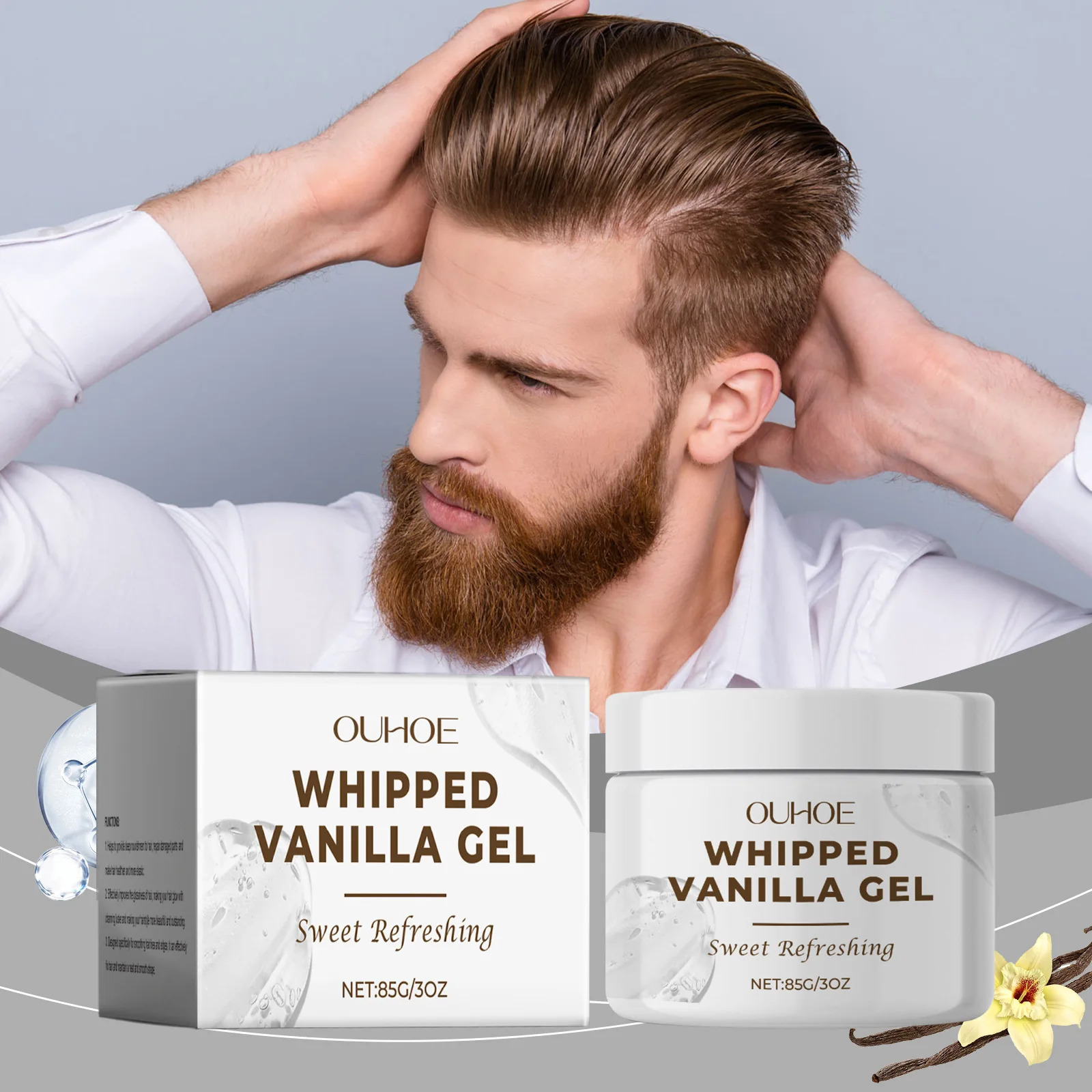 Hair Wax Gel for Men Women Long-Last Fluffy Fixed Frizz Hair Styling Paste Artifact Finalize Salon Broken Finishing Cream
