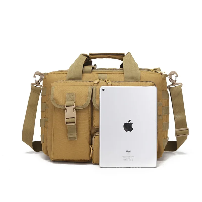 Borsa Tattica Portatile a Tracolla Grande Capacità per Laptop, Campeggio ed Escursionismo - immagine 3