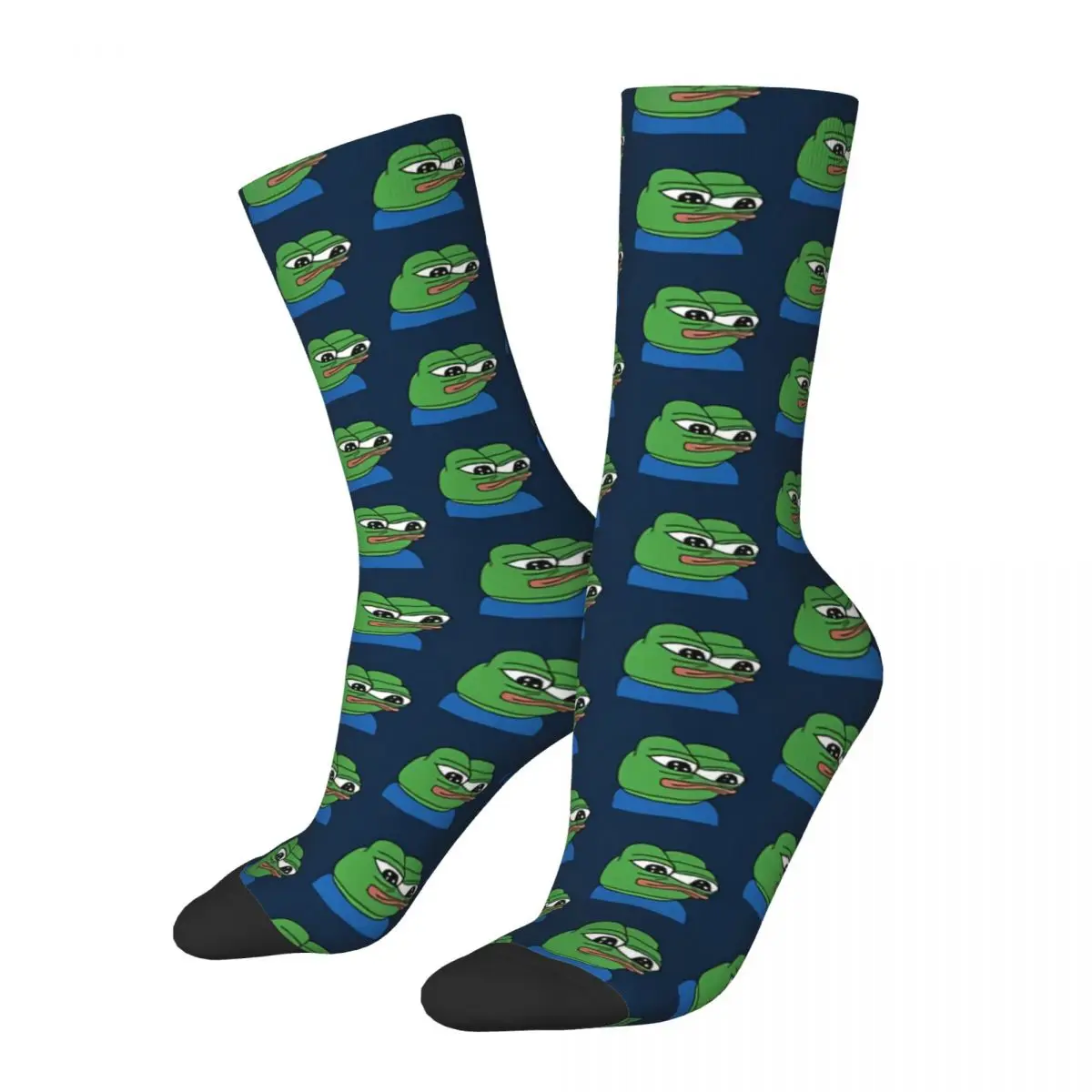 

Funny Crazy Sock for Men Wall Eyed Hip Hop Harajuku Pepe The Frog Happy Quality Pattern Printed Boys Crew Sock Novelty Gift