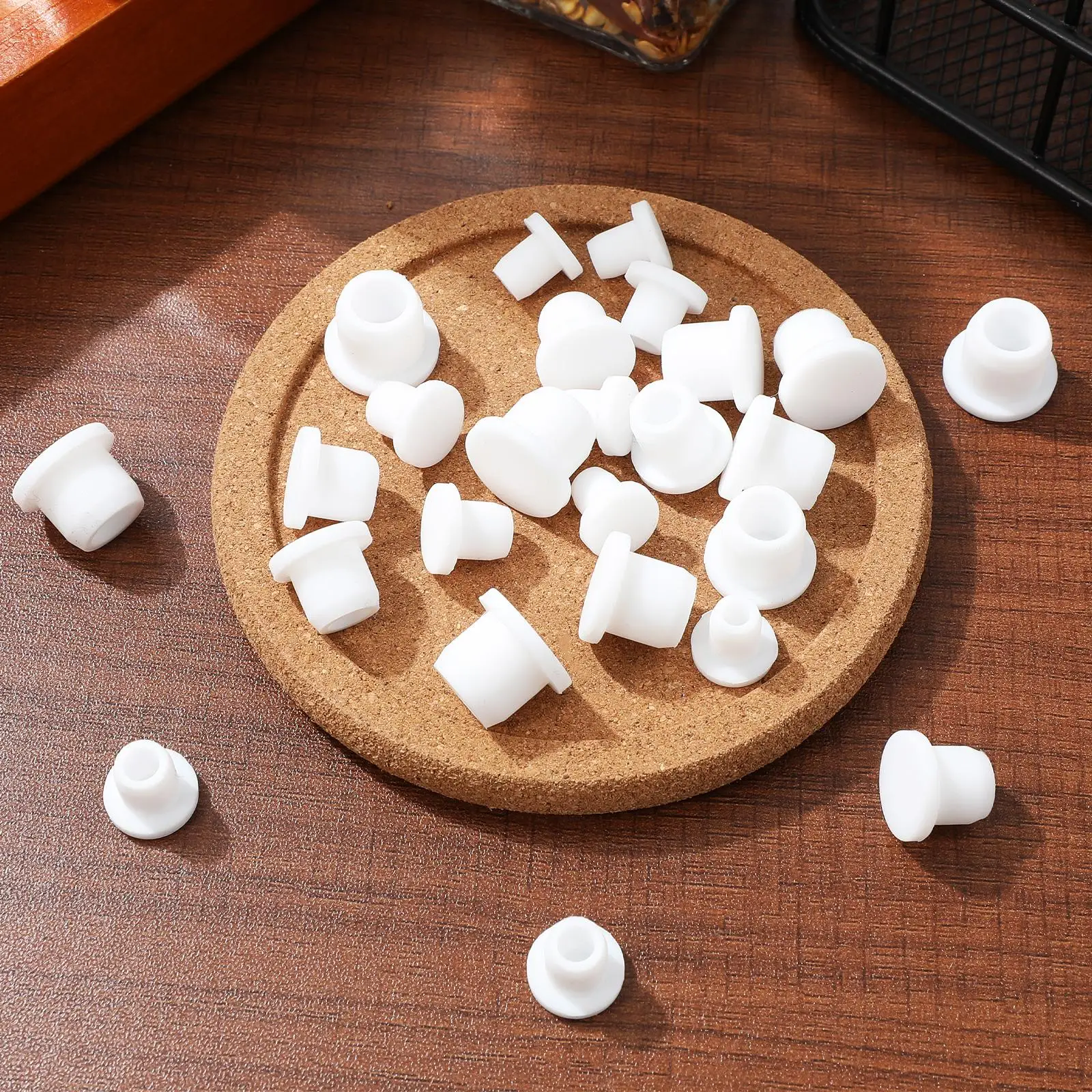 25 Pcs Salt Shaker Plug Stopper Replacement Bottle Corks and Pepper Stoppers Silica Gel