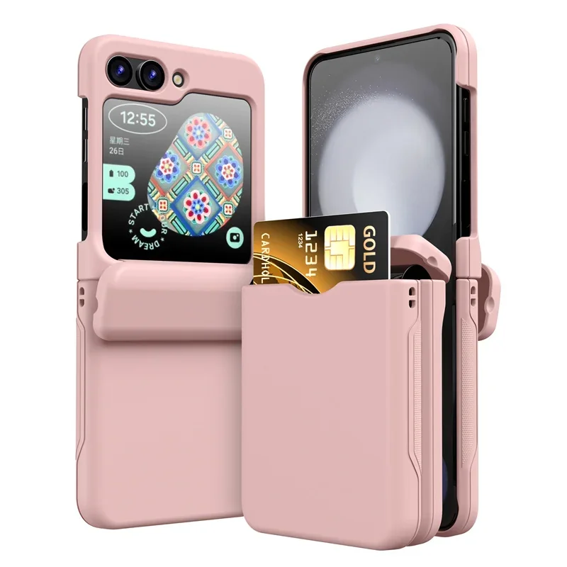 Card Holder Protective Shockproof Phone Case with Full Hinge Cover