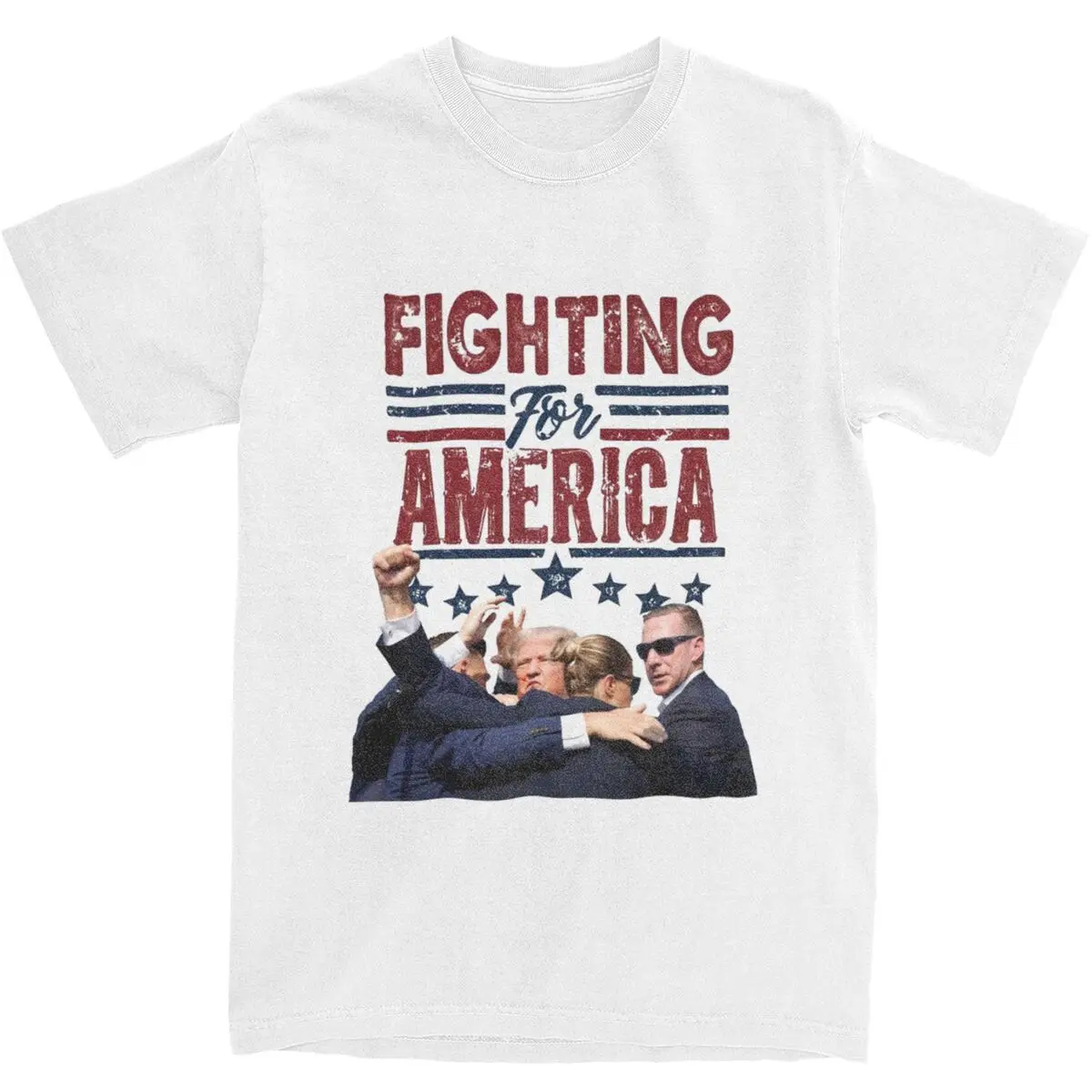 Camiseta de lucha por Estados Unidos de Trump, ropa para hombres y mujeres, 100 % algodón, moda para hombres, camisetas con memes sobre el asesinato de Donald Trump en 2024