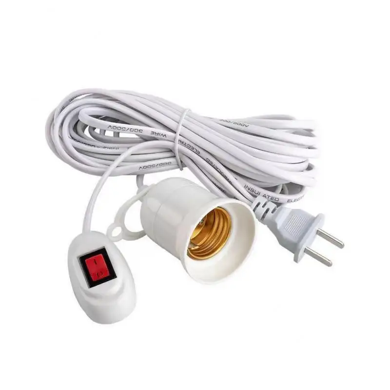 3/5/8/10 متر كابلات سلك الطاقة E27 قاعدة مصابيح حا...