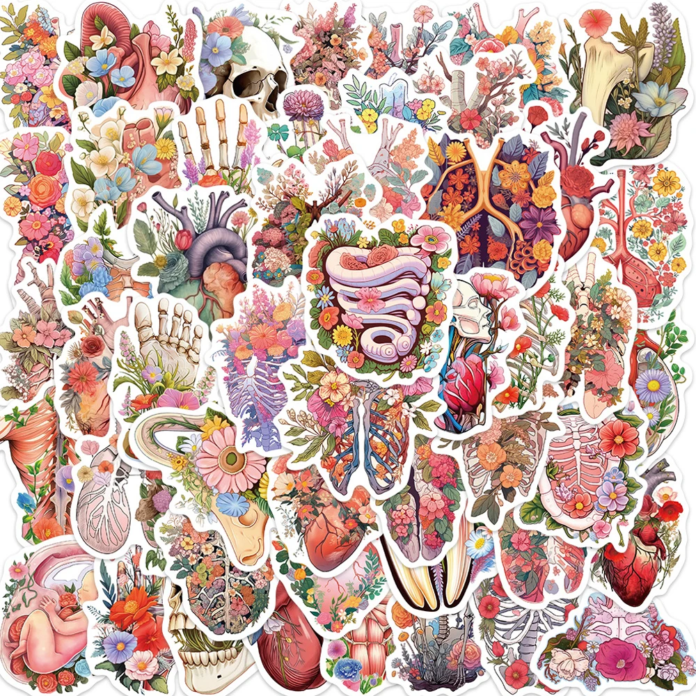 10/30/50PCS Fun Body Anatomy Parts Cartoon Graffiti Stickers Laptop Bike Guitar Phone Children's Toys DIY Waterproof Stickers muslady tl t02 unfinished electric guitar body