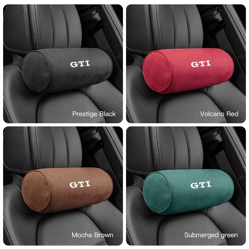 Velvet Car Seat Headrests Cylindrical Neck Protection Pillow For GTI  Volkswagen Polo T5 Golf Passat Magotan Touran GTD CC Jetta