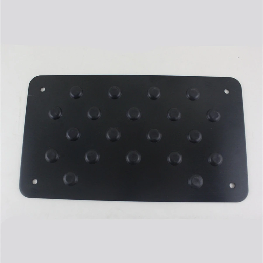 Auto Aluminium legierung Schwarz Nicht-slip Teppich pedal Boden Matte Boden Matte Pedal Gummi Ferse Platte Auto Zubehör Styling – Detail 5