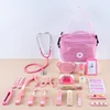 Wooden Pretend Play Doctor Toys Kids Role-playing Games Simulation Dentist Bag Set Stethoscope Teeth Model Educational Toy Gifts 1