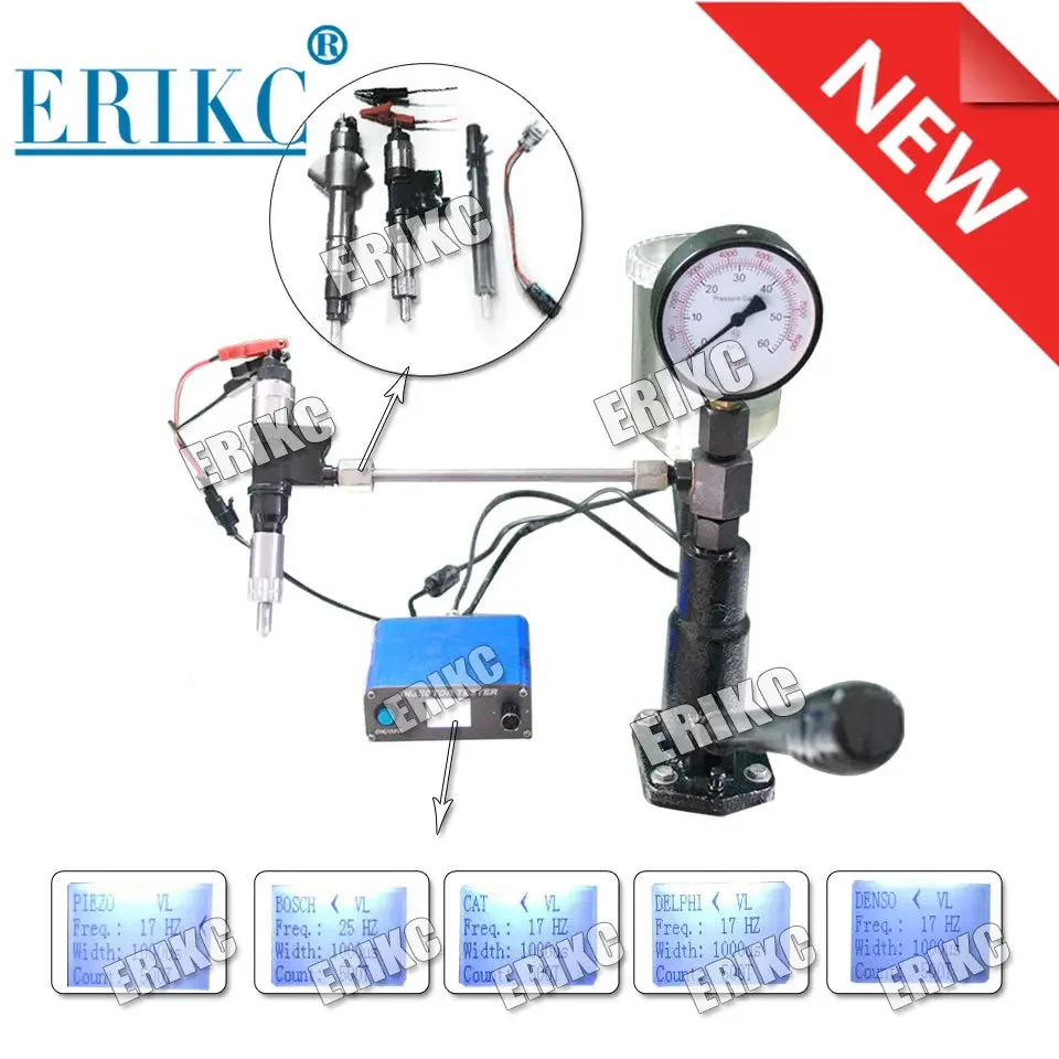 

CR Diesel Injector Tester CRI800 Calibrating Hand Pump Tools, Common Rail Injector Calibration Piezo Injector Nozzle Tester S60H