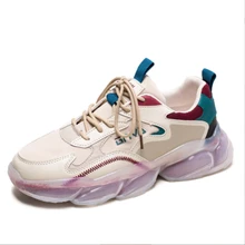 

2022 New Casual Running Shoes Daddy Shoes All Over Soft Bottoms Men's Air Resistant Mesh Moisture Shoes Heightening Daddy Shoes