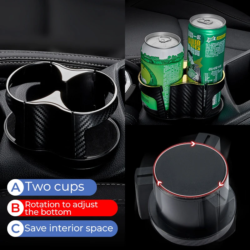 Car Drinks Holders 2 In 1 Universal Auto Cup Holder Expander Adapter