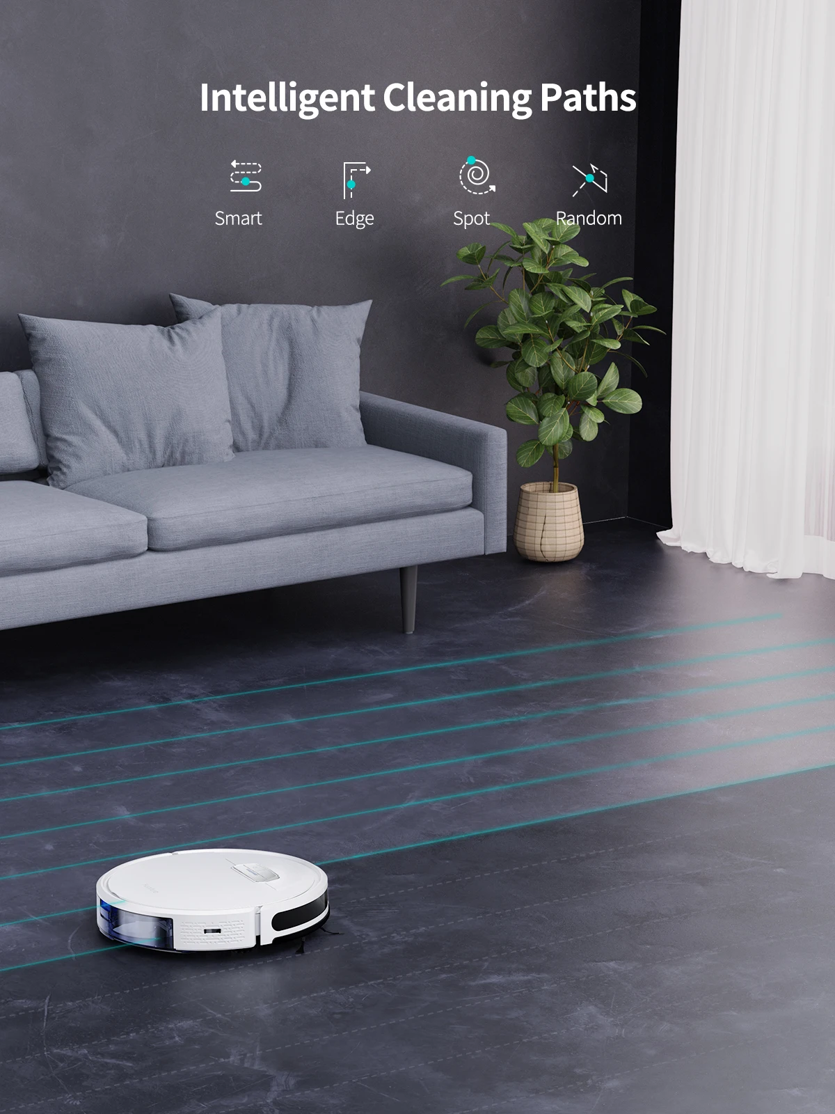 HONITURE Robot Vacuum Cleaner 4000Pa Smart Home Mop Sweeping & Dragging Integrated Self-Charging App&Remote&Voice Control robot vacuum cleaner