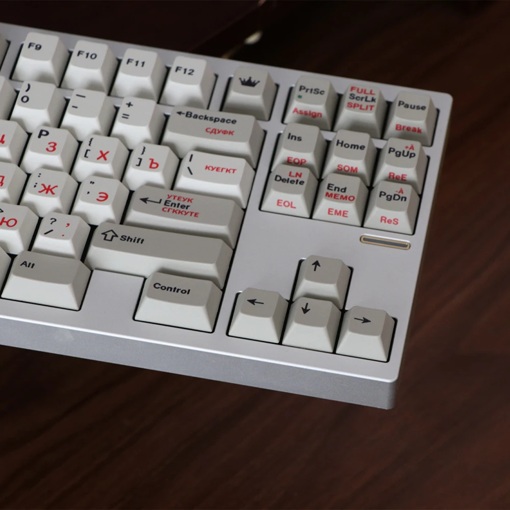 Soulcat-teclados Sublaterais de Impressão com Tintura Pbt Grego Série Retro Russo 9009 Indústria Pesada Espessura de 17 mm Ponta Cereja