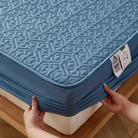 Housse de matelas matelassée épaisse, protection de lit en pur coton, antibactérienne, Double, Queen, King Size, personnalisée 6