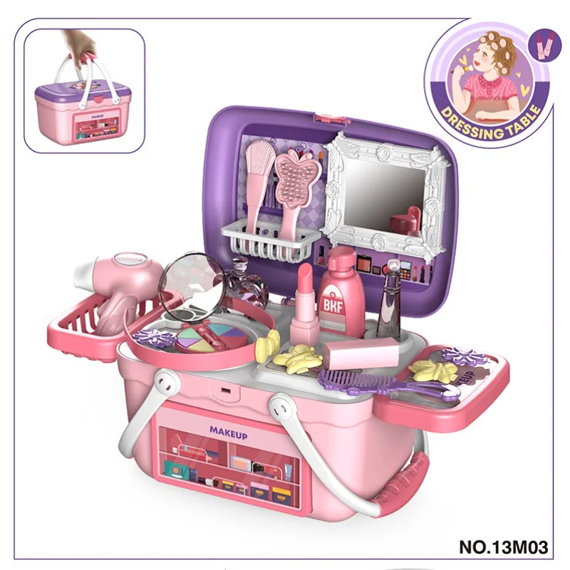 

Kids Girl Makeup Set Eco-friendly Cosmetic Pretend Play Kit Princess Toy Gift