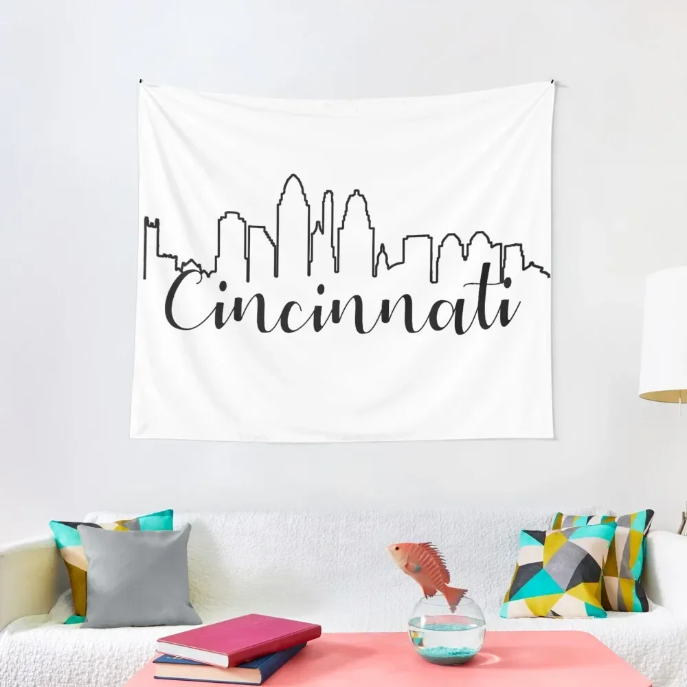 

Cincinnati Skyline Sticker Tapestry Room Decor For Girls Bedroom Decor Tapestry