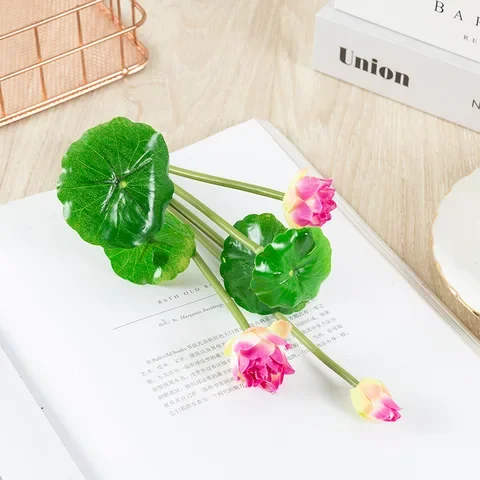 

7 Artificial Lotus Silk Flowers Plant For Courtyard Decoration Fake Plant Decor Room Decoration Accessories Home Decor Forks