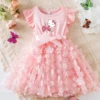 Hello Kitty Summer Dress for Kid's Casual Clothes 3D Butterfly Cute Baby Girls Princess Dress Party Dresses 2-6 Yrs 1