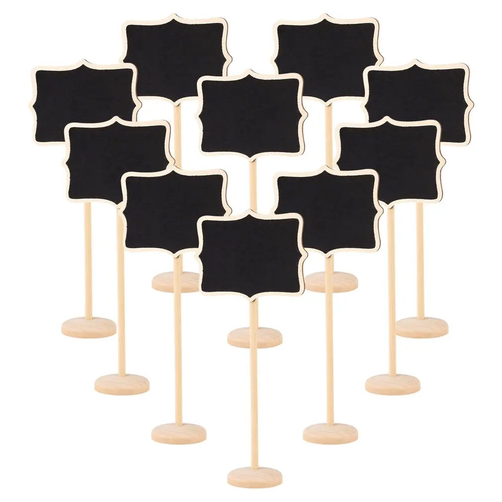 10pcs/set Mini Message Blackboard Wood Chalkboard Kids Wooden Memo Black Board Collapsible Writing Boards Message Board
