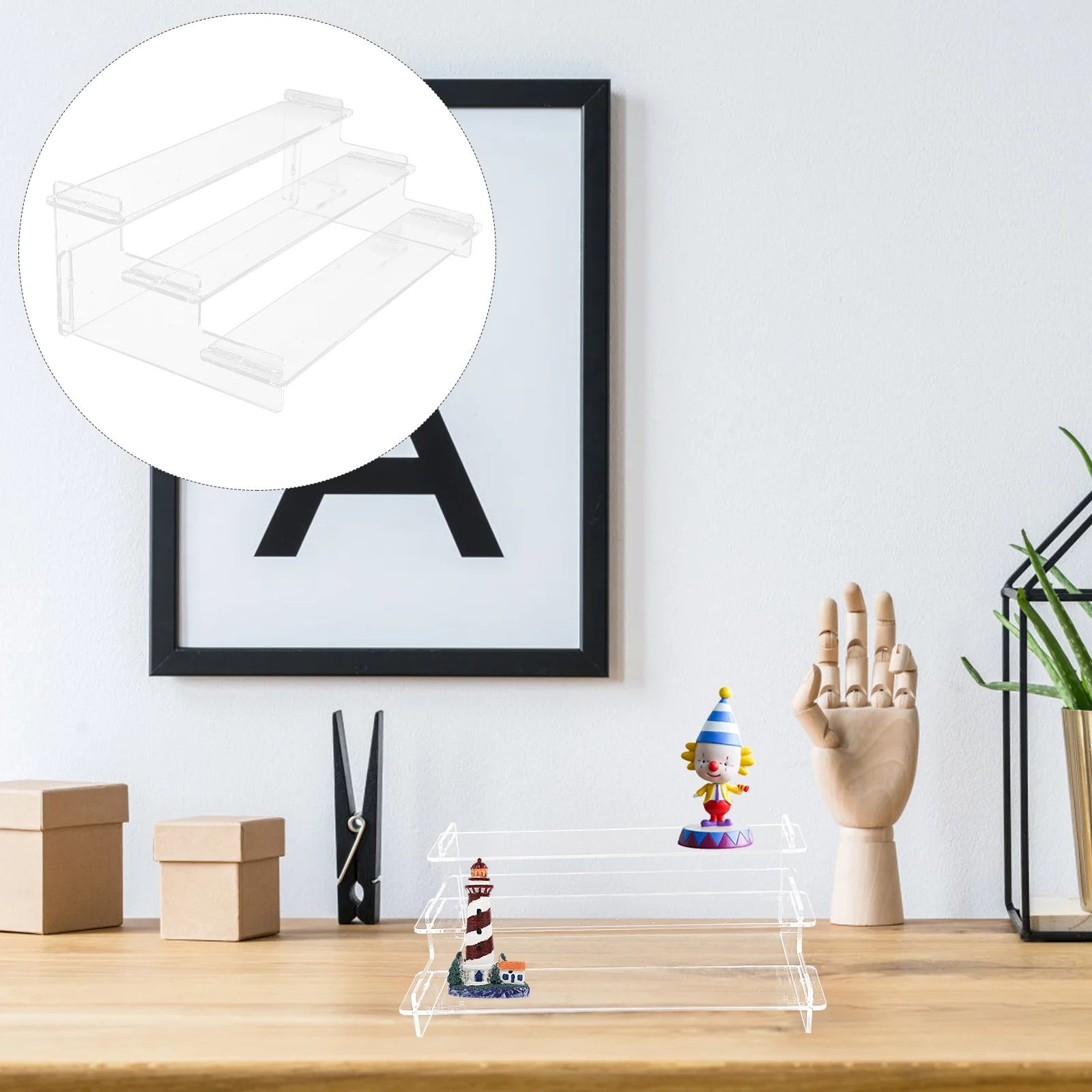 

Figurine Storage Display Stand Multilayer Storage Rack Ornament Perfume Display Holder Acrylic Shelf