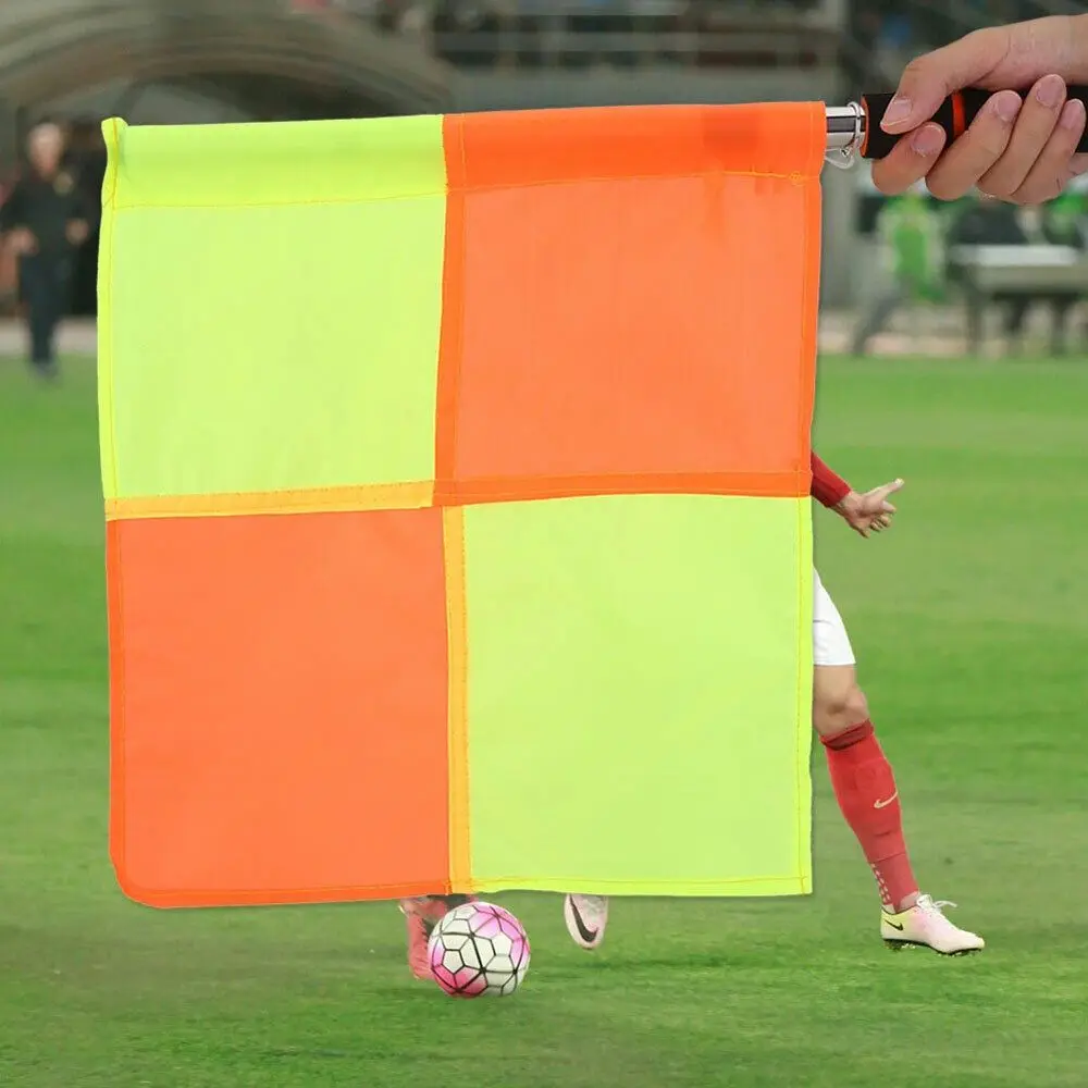 Football Training Flags Deluxe Referee Flags Set Football Rugby Hockey Training Referee Sporting Goods 2Pcs referee flags