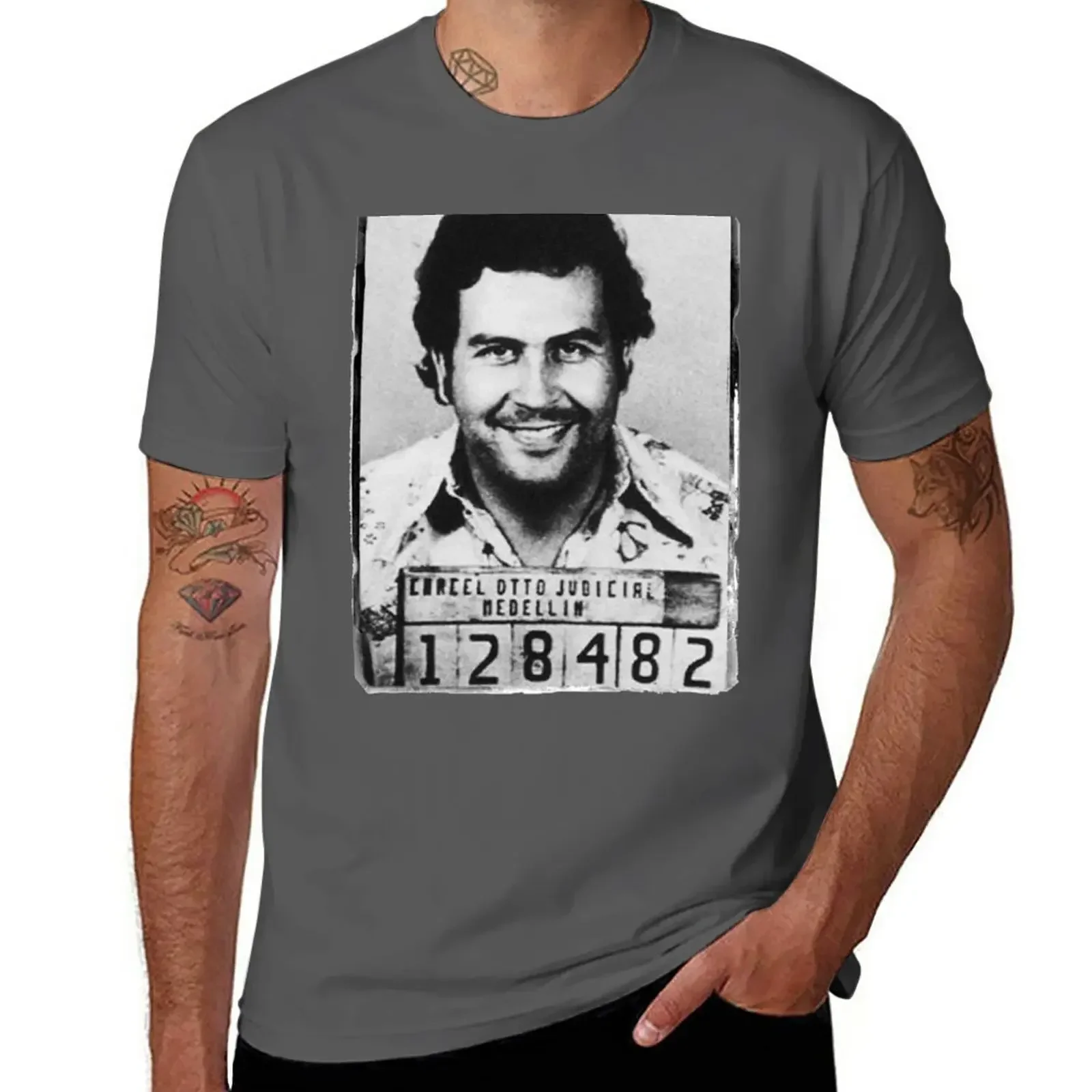 

Escobar Mugshot T-Shirt cute clothes summer tops oversizeds mens workout shirts