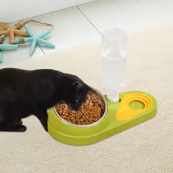 Tilted Cat Food Bowls Elevated Dog Feeder For Feeding Anti-Tip Cat Feeding Station Tilted Dog Food And Water Bowl Set For Water 2