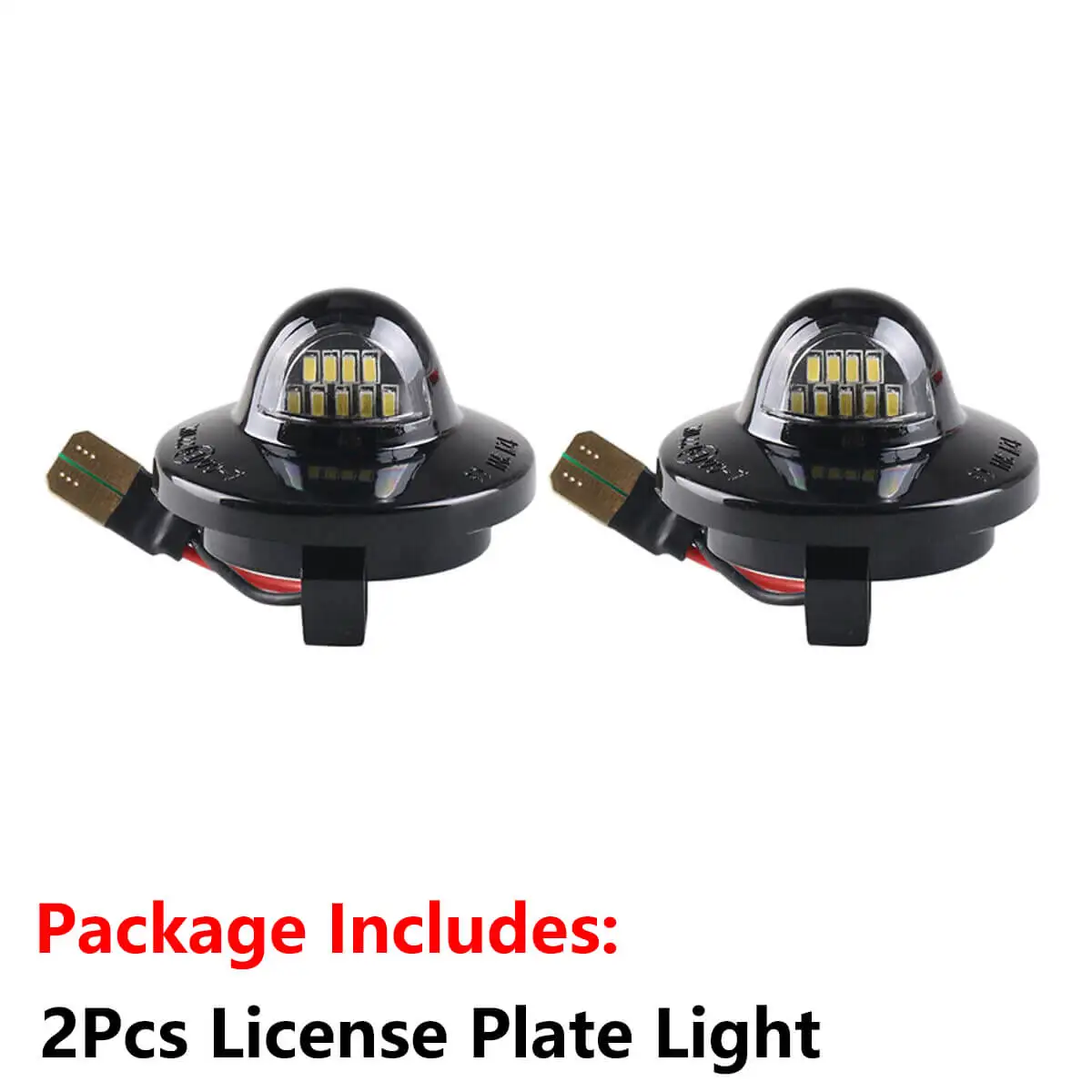 2Pcs LED License Plate Lights Tag Lamp Assembly For Ford F150 F250 F350 Super Duty Ranger Explorer Bronco Excursion White 6000k