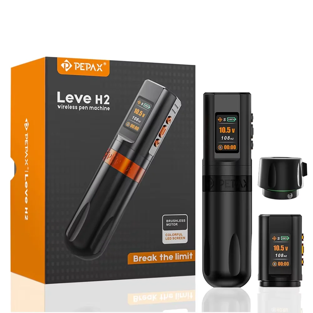 【PEPAX】 Leve H2 Wireless Pen タトゥーマシン PEPAX Leve H2 Wireless Tattoo Pen Machine Brushless Motor