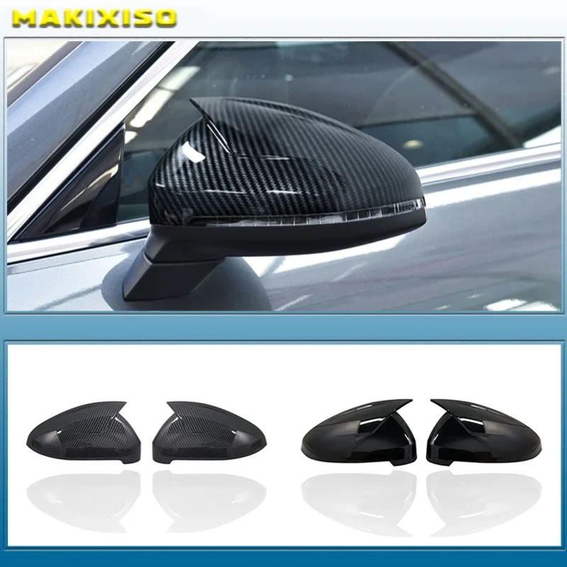 

Gloss Black Side Wing Rear View Rearview Mirror Cover Case Caps For Audi A4 S4 RS4 B9 2016 -2020 A5 S5 RS5 8W6