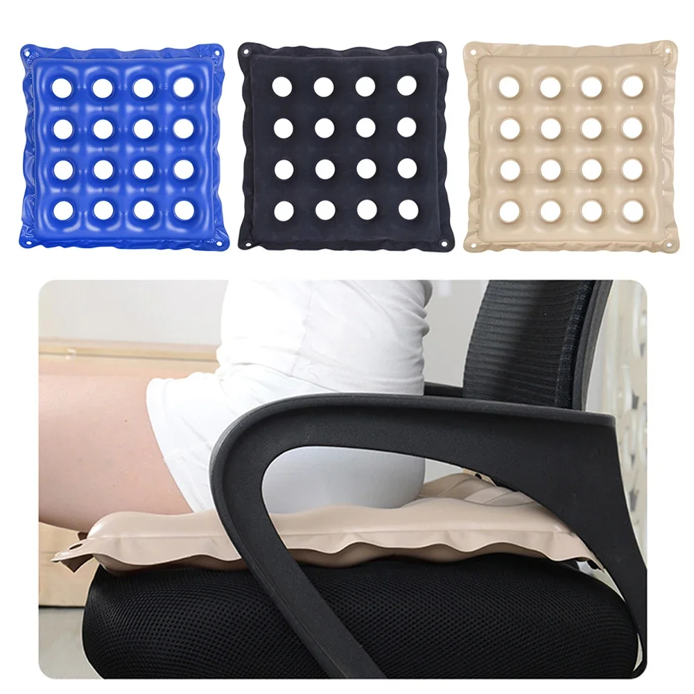 허리 좌골 통증 완화용 에어 패드 시트 쿠션, 사무실 의자 카시트, 욕창 방지 휠체어