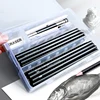 27/38/47pcs Drawing Pencils Sketch Box Set Sketching Kit Pro Art Sketch Supplies Charcoals Kneaded Eraser Extender Pencil Case 2