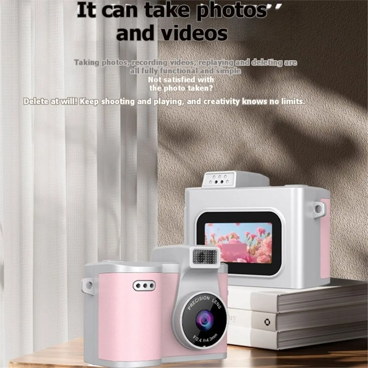 N05R 1080P 레트로 디지털 카메라 비디오 레코더 LED 필 라이트 0.96인..