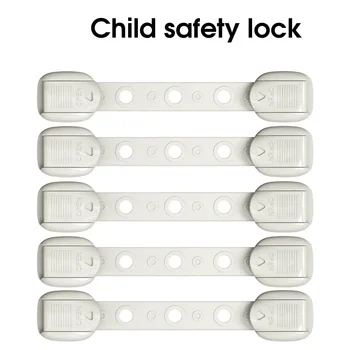 vvocci 5 PCS Baby Safety Locks Adjustable Multi Latches for Cabinets and Drawers Anti-Pinch Hand Buckle Prevent Accidents