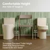 Elongated One Piece Toilet Bisque ADA Toilet 17.3" with Comfortable Chair Height Seat Modern Toilet for Bathroom Dual Flush 3