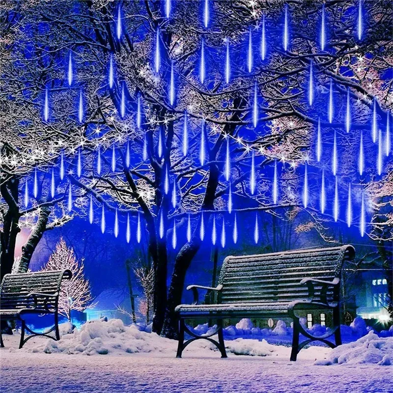 Description Picture 4 of item4/3/2/1Pack Superb Meteor Shower String Lights Outdoor LED Street Light for 2025 Christmas Wedding Party Home Garden Decoration