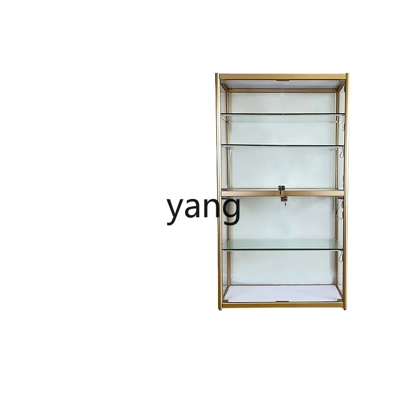 

LMM Glass Transparent Storage Cabinet Gift Cabinet Supermarket and Convenience Store Glass Cabinet