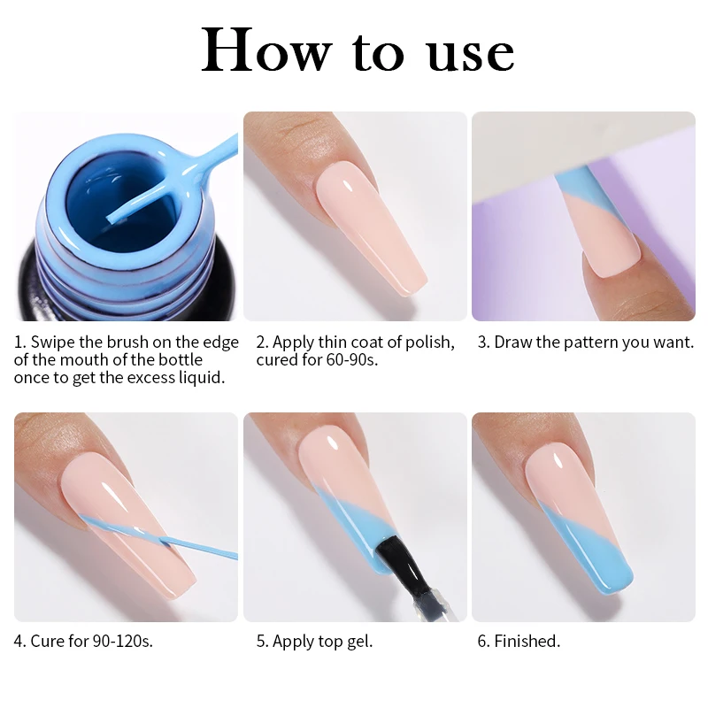 LILYCUTE 5ml 슈퍼 밝은 금속 페인팅 라이너 젤 매니큐어 골드 미러 금속 효과 네일 DIY 용 페인트 드로잉 젤 아트