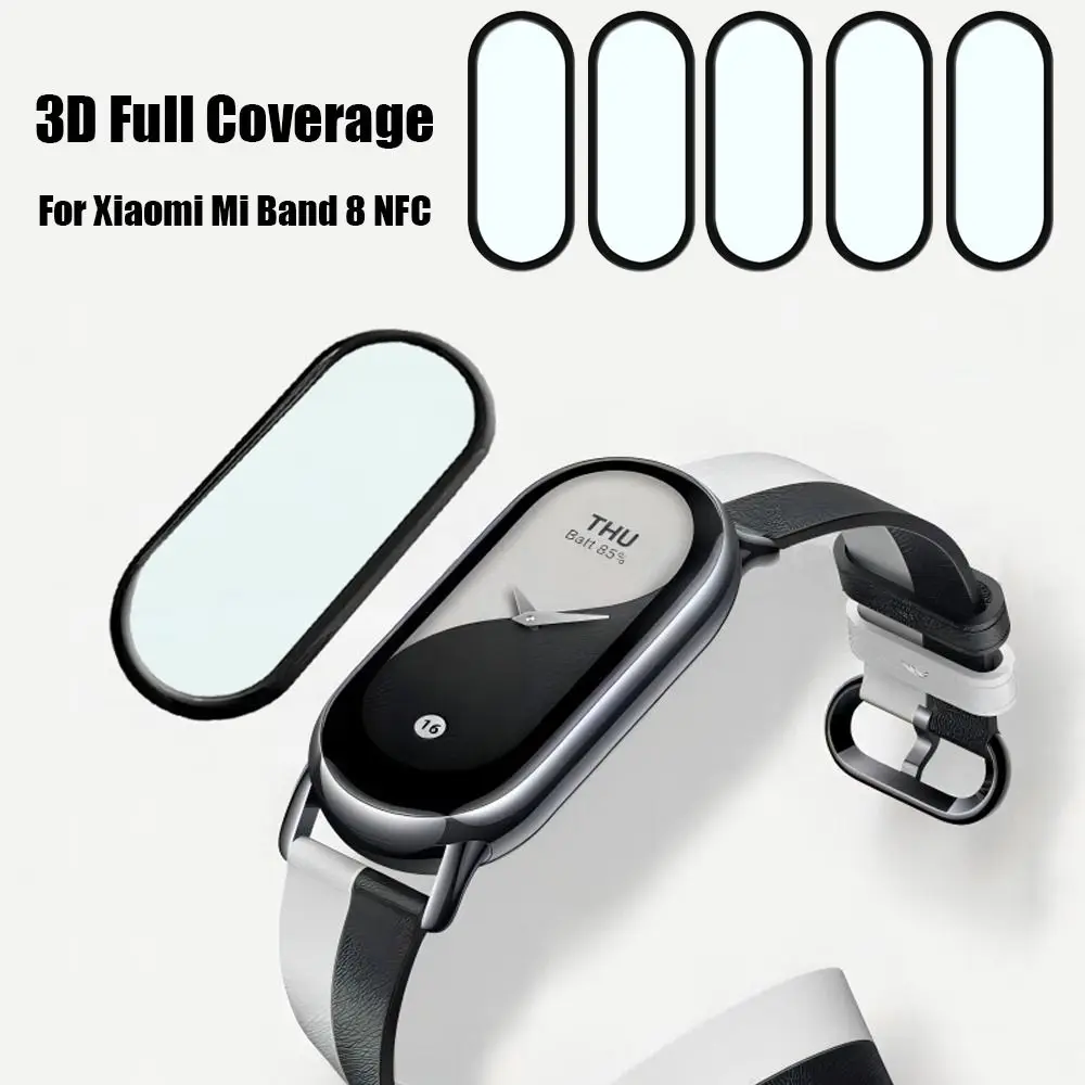 

Proof Full Coverage 3D Protective Film Soft Fibre Glass Guard Cover Screen Protector For Xiaomi Mi Band 8/8 NFC