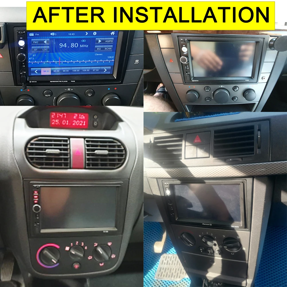 Auto Radio Fascia Doppel 2 Din für Opel Corsa C Agila Astra G Combo Vivaro  Vectra Tigra Omega B Dash kit Rahmen Stereo Panel Lünette - AliExpress