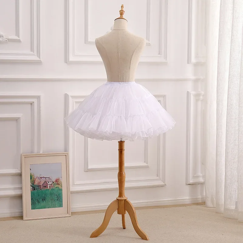 Crinoline Lolita Boneless Soft Yarn Skirt Lolita Daily Violence AA Short JK Uniform Crinoline Pettiskirt 45cm