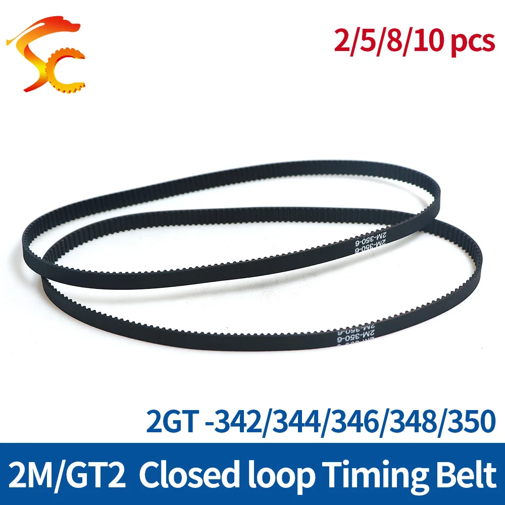 

GT2 Rubber Timing Belt Width 6/9/10/15mm Closed Loop Synchronous Drive Belt 2M 342 344 346 348 350 For 3D printers