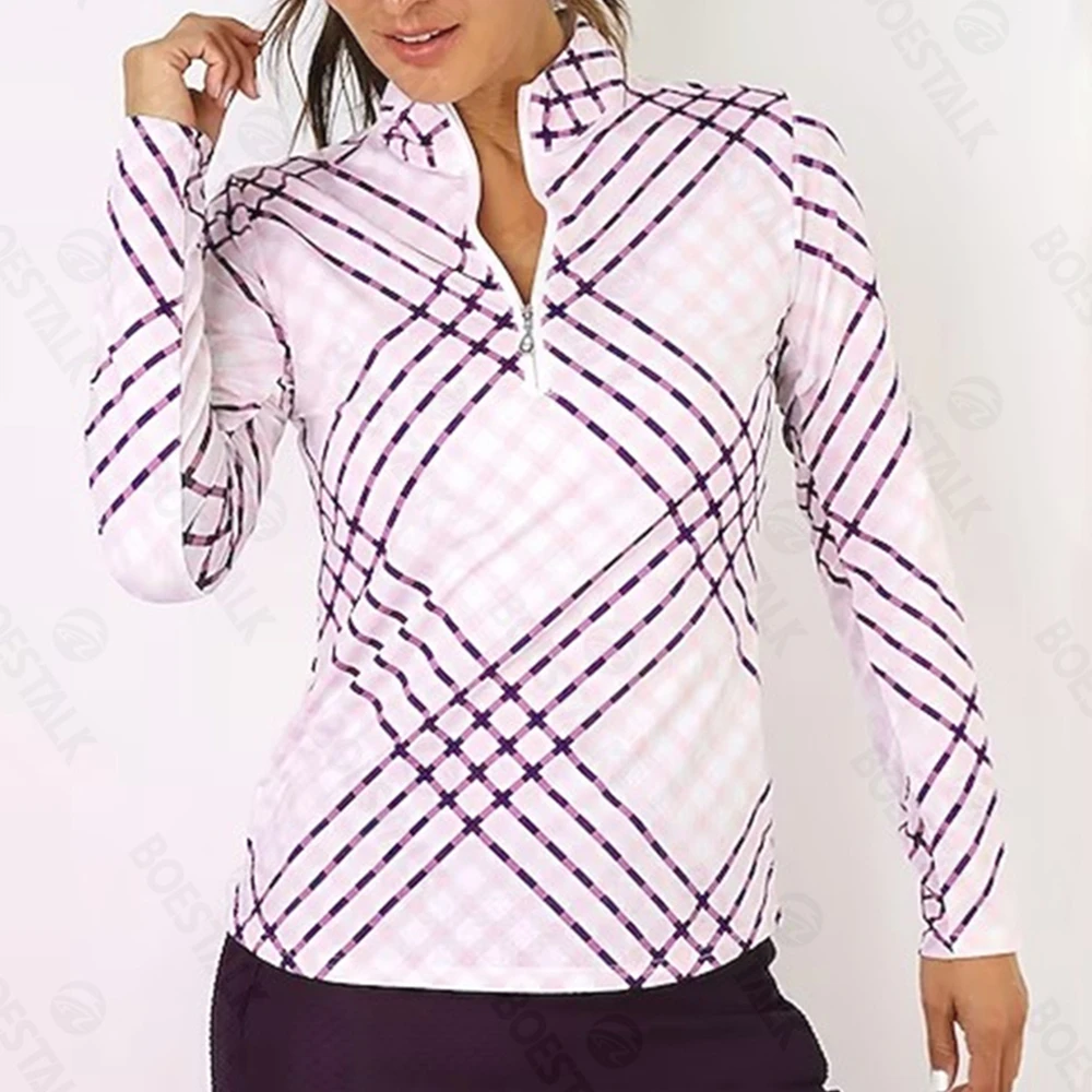 Women's golf and tennis clothes,fast drying,comfortable, high quality, long-sleeved breathable polo shirt, autumn and winter2024